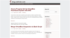 Desktop Screenshot of blog.cwill-dev.com